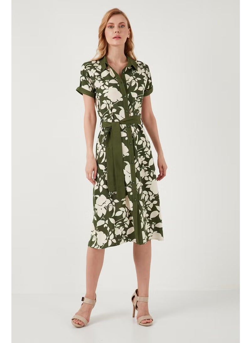 Lela Belted Regular Fit Midi Shirt Dress Women's Dress 66924552S4 - Image 3